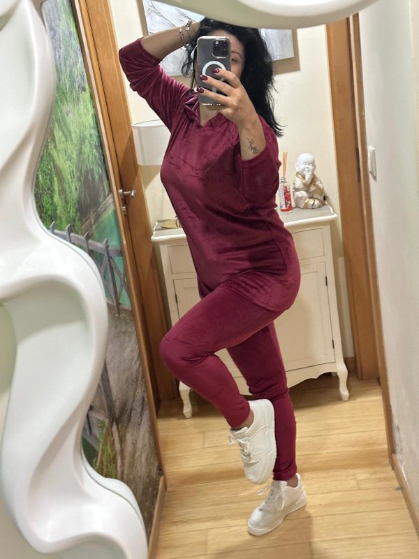 Conjunto veludo Laisa
