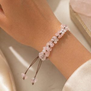 Pulseira Quartzo Rosa Premium – Amor, Energia e Sofisticação